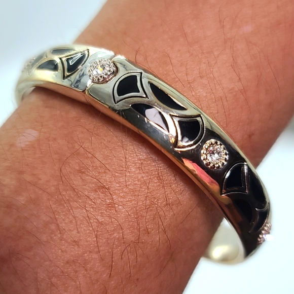 Brighton CAPPELLA Art Deco Bangle w Hinged Magnetic Closure! - Picture 5 of 14